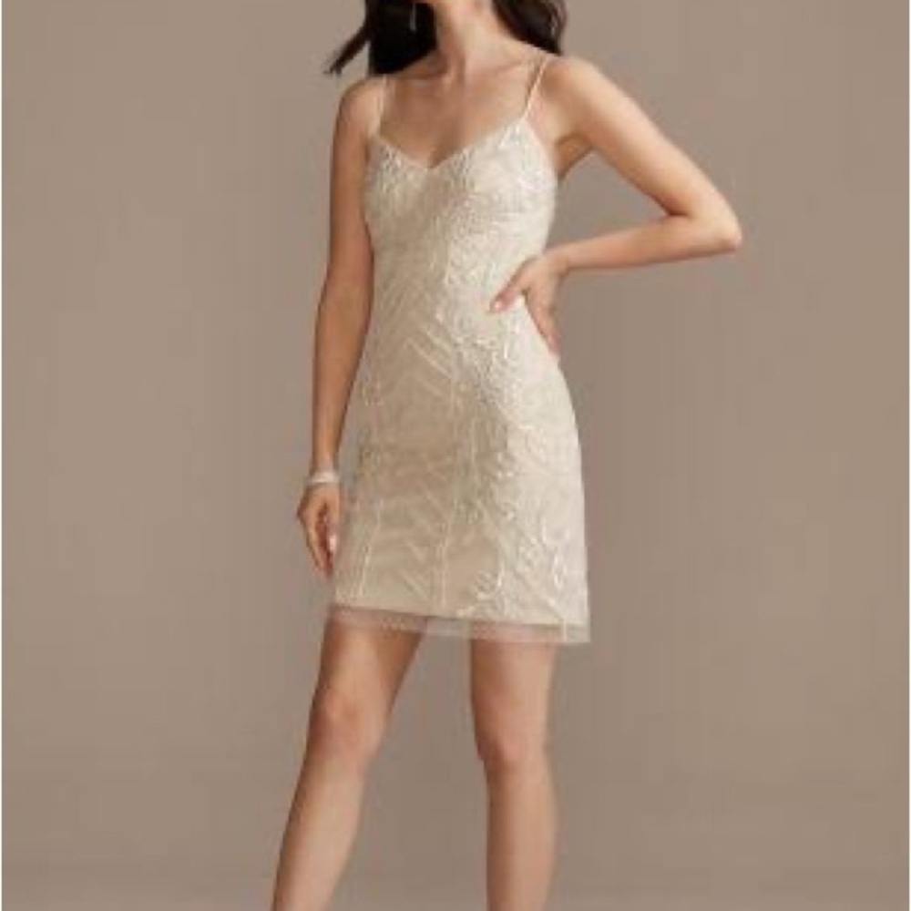Like new Emmelee off white strappy lace floral dress